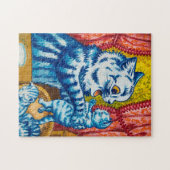 Cat und ihre Kittens von Louis Wain Puzzle (Horizontal)