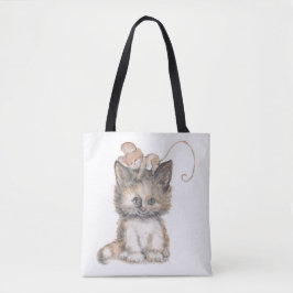 Cat- und Maus-Design auf einer Tasche / Tasche