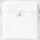CAT UND MUSIKNOTE DREIECKIGER AUFKLEBER (Tasche)