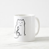 CAT UND MUSIKNOTE KAFFEETASSE (VorderseiteRechts)