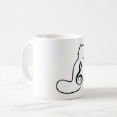 CAT UND MUSIKNOTE KAFFEETASSE (Vorderseite Links)