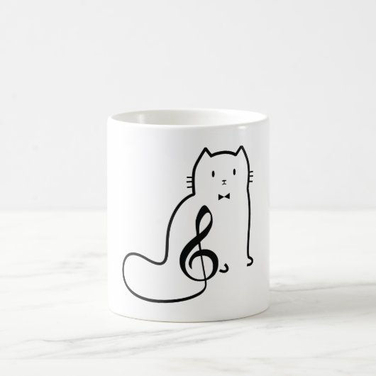 CAT UND MUSIKNOTE KAFFEETASSE (Mittel)