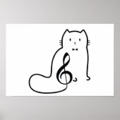 CAT UND MUSIKNOTE POSTER (Vorne)