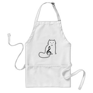 CAT UND MUSIKNOTE SCHÜRZE