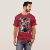 Cat und sein lieblicher Putenfreund! T-Shirt (Vorne ganz)