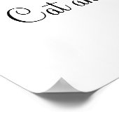 Cat und seine Gedanken Poster (Ecke)