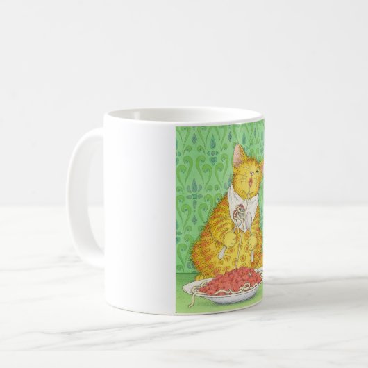 CAT und Spaghettis Kaffeetasse (Vorderseite Links)