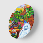 Cat Uni Master Runde Wanduhr (Winkel)