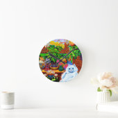 Cat Uni Master Runde Wanduhr (Zuhause)