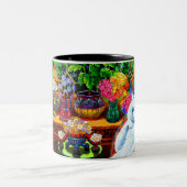 Cat Uni Master Zweifarbige Tasse (Mittel)