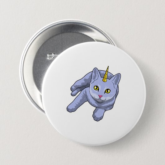 Cat Unicorn Button (Vorne & Hinten)