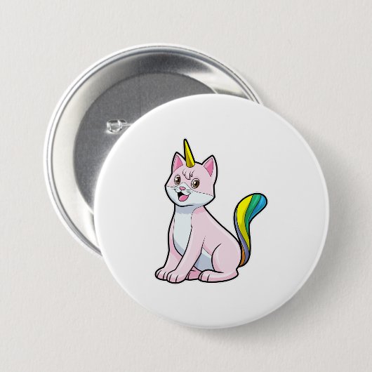Cat Unicorn Button (Vorne & Hinten)