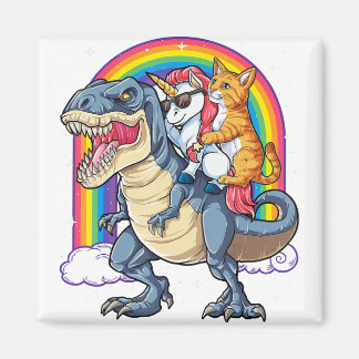 Cat Unicorn Dinosaur T rex Kitten Liebhaber Magnet