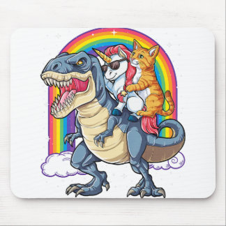 Cat Unicorn Dinosaur T rex Kitten Liebhaber Mousepad