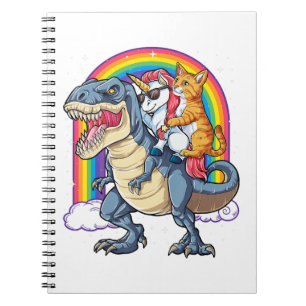 Cat Unicorn Dinosaur T rex Kitten Liebhaber Notizblock