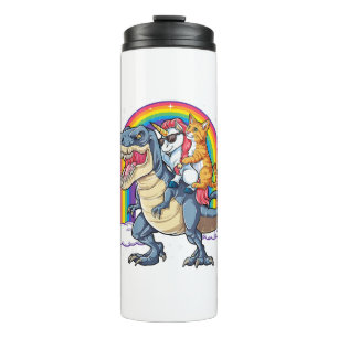 Cat Unicorn Dinosaur T rex Kitten Liebhaber Thermosbecher