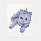 Cat Unicorn Fleecedecke (Vorderseite)