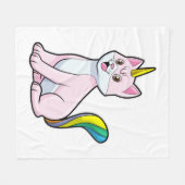 Cat Unicorn Fleecedecke (Vorderseite (Horizontal))