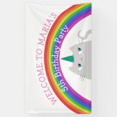 Cat Unicorn Girl Birthday Banner (Vertikal)