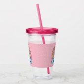 Cat Unicorn Illustration Acryltrinkbecher (Links)