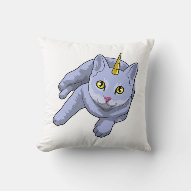 Cat Unicorn Kissen (Vorderseite)
