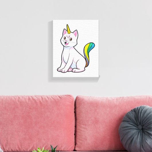 Cat Unicorn Leinwanddruck (Insitu (Wohnzimmer))