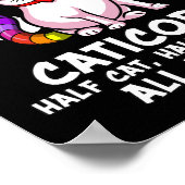 Cat Unicorn Magical Caticorn Kitten Rainbow Pet Poster (Ecke)