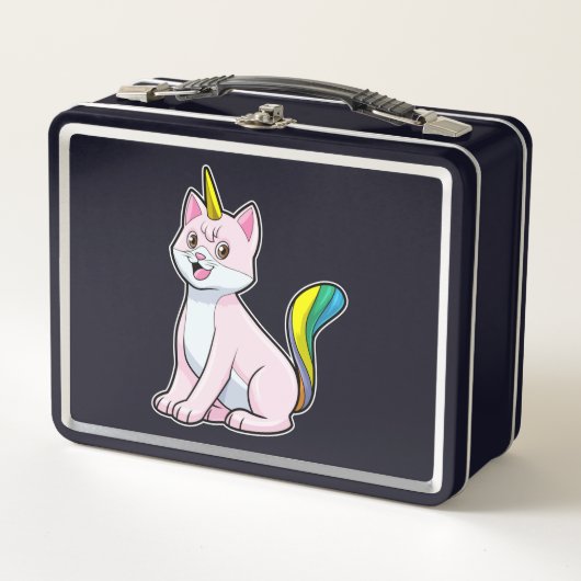Cat Unicorn Metall Brotdose (Vorderseite)