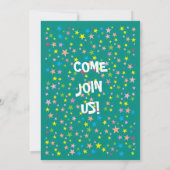 Cat Unicorn Niedlich Girl's Birthday Einladung (Rückseite)