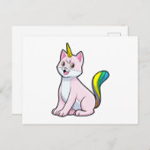 Cat Unicorn Postkarte (Vorne/Hinten)