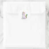 Cat Unicorn Runder Aufkleber (Tasche)