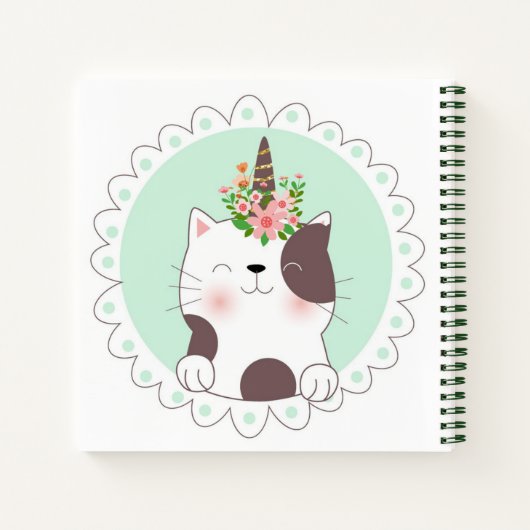 Cat Unicorn Sketchbook Notebook Notizblock (Rückseite)