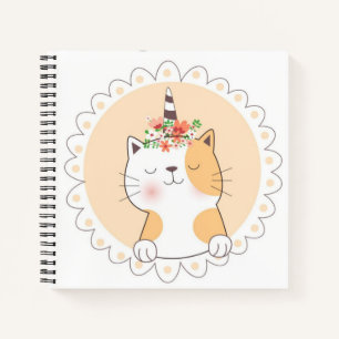 Cat Unicorn Sketchbook Notebook Notizblock