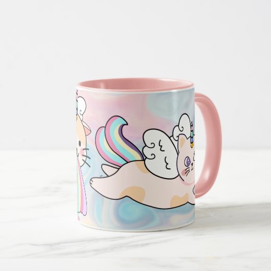 Cat Unicorn Tasse (VorderseiteRechts)