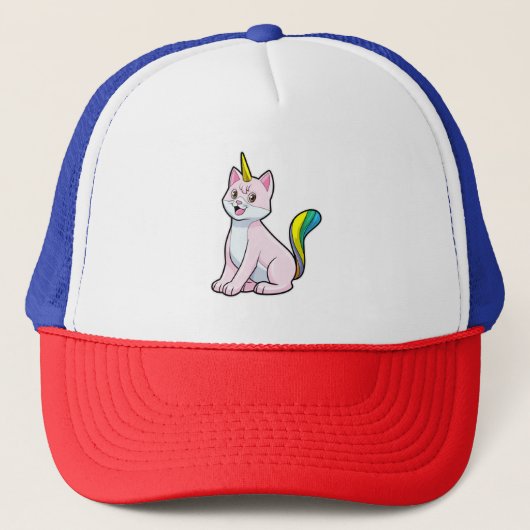 Cat Unicorn Truckerkappe (Vorderseite)