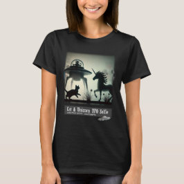 Cat & Unicorn UFO Selfie: Alien Ship (Frau) #05 T-Shirt