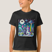 Cat & Unicorn UFO Selfie: Big Meeting #03 T-Shirt (Vorderseite)