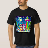 Cat & Unicorn UFO Selfie: Big Meeting #6 T-Shirt (Vorderseite)