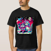 Cat & Unicorn UFO Selfie: Big Meeting #7 T-Shirt (Vorderseite)