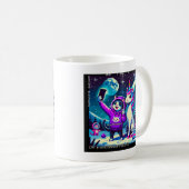 Cat & Unicorn UFO Selfie: Big Meeting Mug Kaffeetasse (VorderseiteRechts)