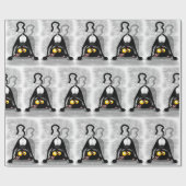 Cat Upside Down Funny Cartoon Charakter Geschenkpapier (Flach)
