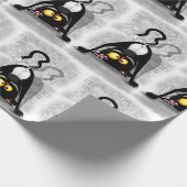 Cat Upside Down Funny Cartoon Charakter Geschenkpapier (Ecke)