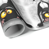 Cat Upside Down Funny Cartoon Charakter Geschenkpapier (Rolleneckpunkt)