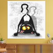 Cat Upside Down Funny Cartoon Charakter Leinwanddruck (Insitu (Wohnzimmer))