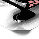 Cat Upside Down Funny Cartoon Charakter Poster (Ecke)