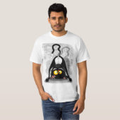Cat Upside Down Funny Cartoon Charakter T-Shirt (Vorne ganz)