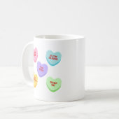 Cat Valentine Candy Hearts Tasse (Vorderseite Links)
