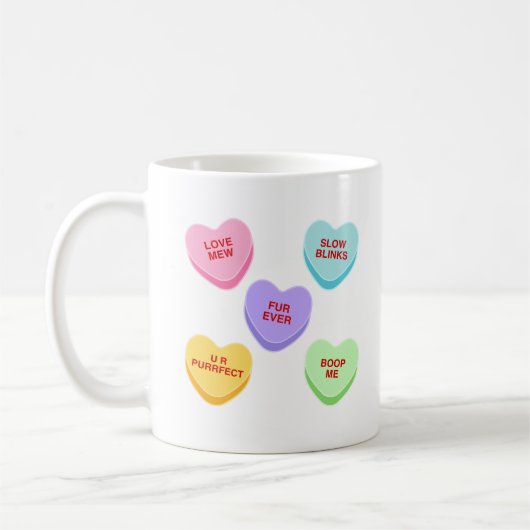 Cat Valentine Candy Hearts Tasse (Links)