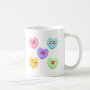 Cat Valentine Candy Hearts Tasse