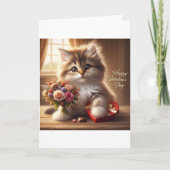 Cat Valentine Day Card Dankeskarte (Vorderseite)